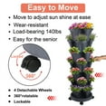 thumbnail image 2 of 7 Tier Vertical Gardening Stackable Tower Planter for Strawberries,Flowers,Herbs,Vegetables,Dark Gray, 2 of 5
