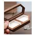 thumbnail image 4 of Caja De Anillo Doble De Madera De Compromiso Transparente, 4 of 4