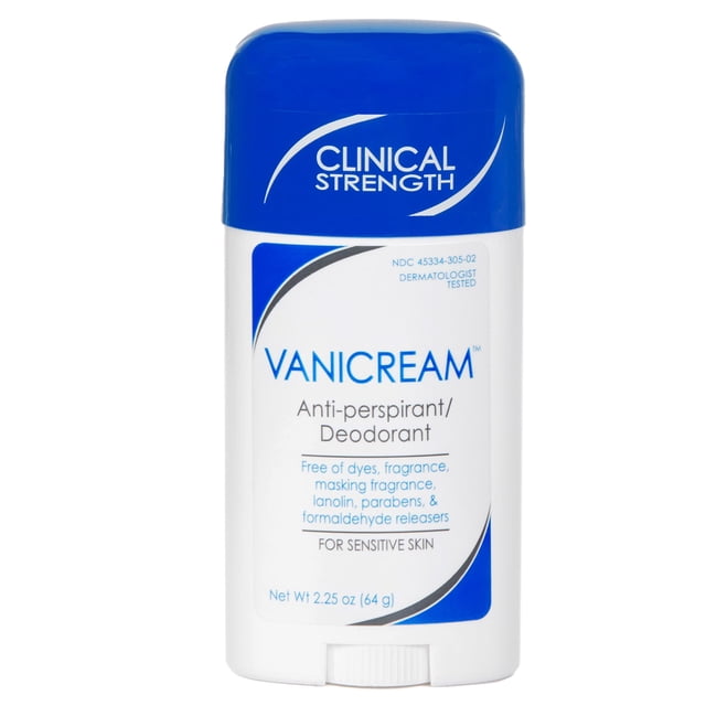Vanicream Anti-Perspirant/Deodorant | For Sensitive Skin | Clinical Strength, 24-Hour Protection | Dermatologist Tested | Fragrance and Paraben Free | 2.25 Ounce