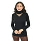 thumbnail image 1 of Sueter de cuello alto con detalle de malla Roman Fashion / Juvenil, 37910 (Negro) negro M, 1 of 5