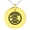 Gold, variant on Stainless Steel Three-Tiered Pine Kamon Crest Engraved Small Medallion Circle Charm Pendant Necklace
