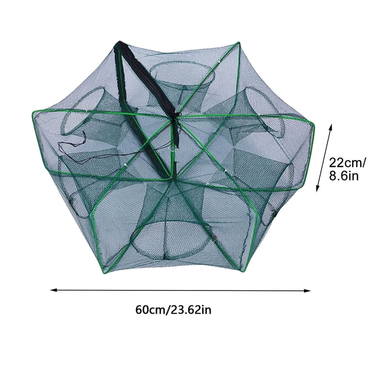 collapsible basket fish trap Floatable Galvanized Steel Wire Baskets, Floatable Wire Fish Baskets,Portable Fishing Fishing Net Cage (1) What is Included With This Foldable Fish Trap Fishing Accessories- Collapsible Fishing Net