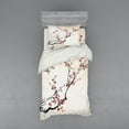 thumbnail image 2 of Ambesonne Floral Bedding Set 4 Pcs, Style Art Birds, Queen, Pale Maroon Black, 2 of 3