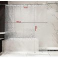 thumbnail image 2 of Cortina de ducha a prueba de moho, semitransparente, de EVA, impermeable, lavable, con forma de cubo de agua 3D y 12 anillas, 180 x 200 cm, 2 of 5
