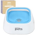 thumbnail image 1 of Plato para Perro ESQUIMAL Azul Blanco Antisalpicaduras 1.5 L para Mascotas, 1 of 7
