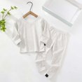 thumbnail image 2 of YWIYIUD Toddler Baby Boys Pajamas Sets Solid Color Long Sleeve Sleepwear Tops and Pants Outfits 2 Piece Soft Thermal Underwear Suit Warm Clothes Set for Fall Winter Baby Boy Outfits 3-4 Years, 2 of 8