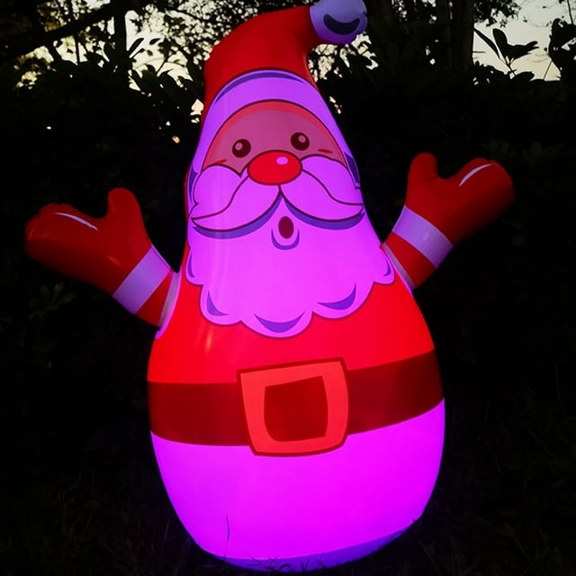 Maoww Christmas Garden Doll Outdoor Decorative PVC Lighting Decoration Switchable Xmas Ornament Remote Control Inflatable Yard