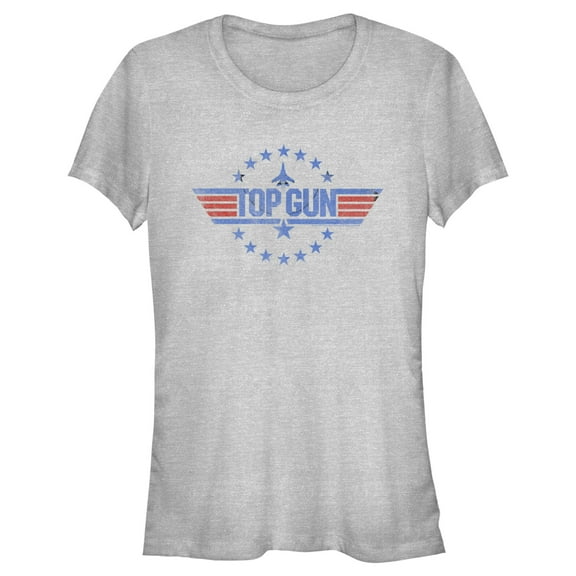 Junior's Top Gun Circle of Stars Logo Graphic T-Shirt