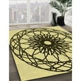 thumbnail image 2 of Ahgly Company Indoor Rectangle Patterned Mustard Yellow Area Rugs, 8' x 12', 2 of 6