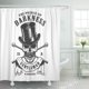 thumbnail image 1 of ABPHQTO Barbero Caballero Emblema con Calavera y Sombrero de Copa Cortinas de Ducha de Baño de Tubería Establecida Blanca en Capas 152x180 cm ABPHQTO PKNMT60x72Shower-4980, 1 of 2