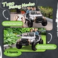 thumbnail image 5 of Xuanlur 24V Ride on Toys for Big Kids w/Width 2 Seat, Ride on Truck w/ Remote Control, Kids Electric Car for Kids, Rear Suspension, Portable Pull Rod, Light, Trunk Storage, Bluetooth, 2.5-4 MPH,White, 5 of 7
