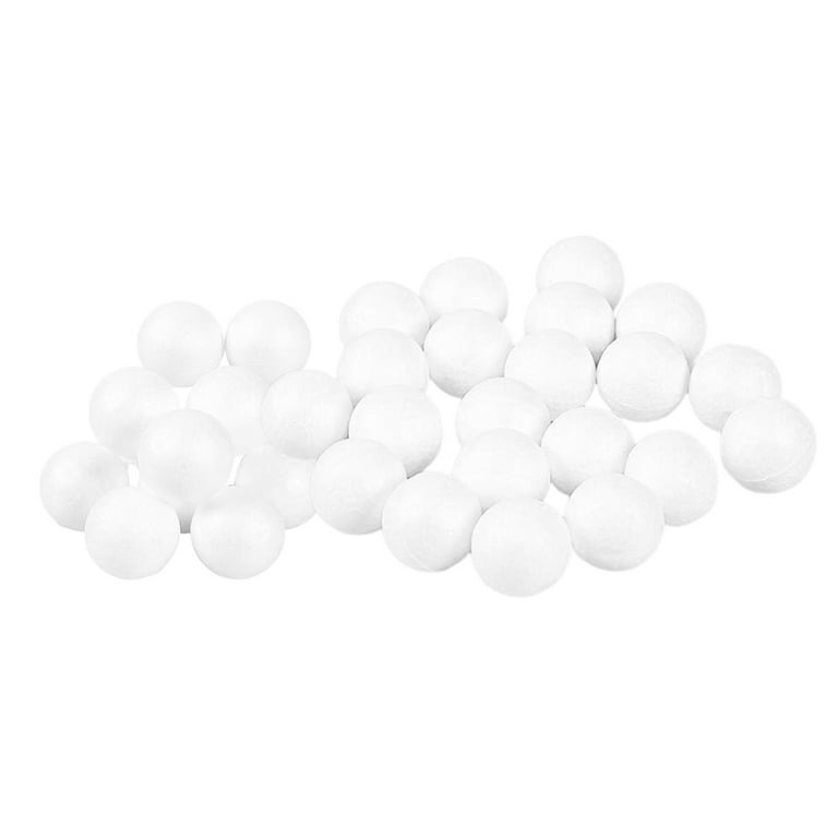 Craft Handmade DIY Ball Solid Polystyrene Foam Balls Art Decoration Smooth  Foam Ball for Kids Crafting Decorating Cake Projects Birthday , 30pcs 30mm  