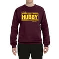 thumbnail image 2 of Wild Bobby,The Best Hubby in The Galaxy, Father's Day, Unisex Crewneck Graphic Sweatshirt, Maroon, 3XL, 2 of 3