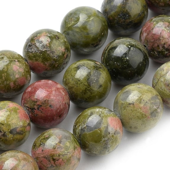 Natural Unakite Beads Strands Round 4mm Hole: 1mm 84pcs/strand 15.7 inch