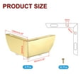 thumbnail image 2 of Uxcell Metal Furniture Legs Triangle Furniture Feet DIY Replacement Leg Modern Style Gold, 2 of 5