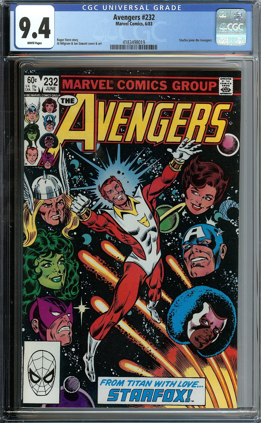 Cover of The Avengers #232