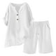 thumbnail image 2 of Conjuntos de 2 piezas para mujer: blusa de pierna ancha y pantalones elásticos, camisa informal de manga corta, ropa urbana de moda para el verano, 2 of 3
