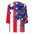 thumbnail image 4 of Womens Fourth of July Shirt 3/4 Sleeve Tunic Tops 250th Anniversary Usa Flag Shirt V Neck Casual Blouse Patriotic Outfit, 4 of 7