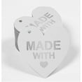thumbnail image 2 of Inkdotpot Pack Of 50 Made With Love Wedding Favor Paper Tags Craft Real Silver Foil Hang Tags, 2 of 6