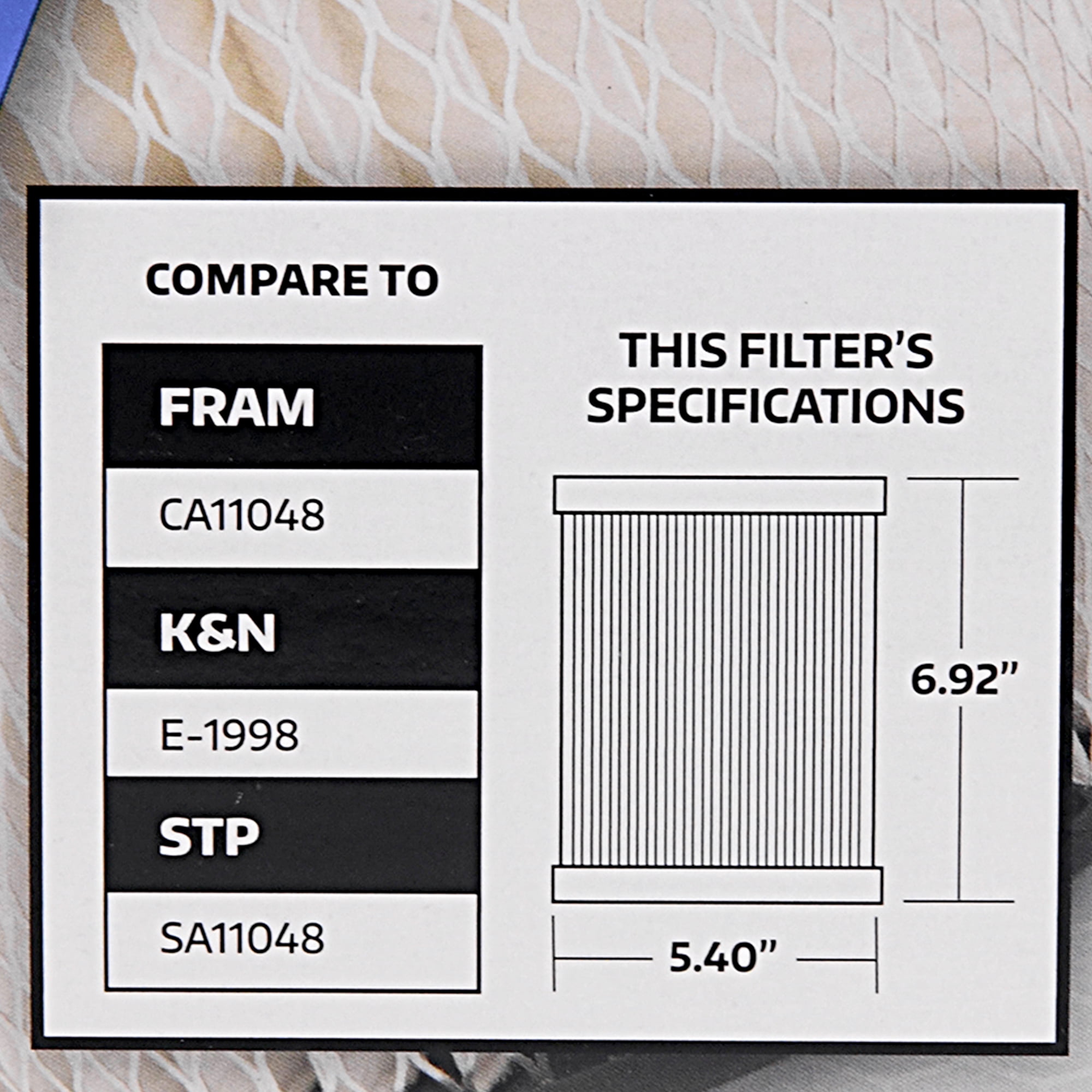Super Tech 1075 Engine Air Filter, Replacement Filter for Chrysler or Jeep Fits select: 2011-2017 JEEP PATRIOT, 2011-2017 JEEP COMPASS