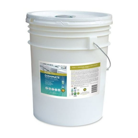 ECOS Dishmate Manual Dish Liquid, Free and Clear, 5 gal Pail