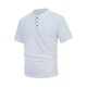 thumbnail image 4 of Mens Manga Corta Botón Abajo Camisas con Bolsillo Color Sólido Stand-Up Collar Blusa, Botón de la Moda de Bolsillo para los Hombres, Lavado de Manos Casual, 4 of 5