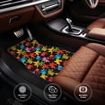 thumbnail image 6 of Pofeuu Rainbow Colorful Maple Leaves Print Car Foot Mat Set of 4 Pieces - All-Weather Full Set Floor Mats for Cars Trucks SUVs, 6 of 7
