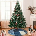 thumbnail image 7 of Rateoe Indigo Patchwork Quilt Print Christmas Tree Skirt 30" for Xmas Holiday New Year Party Circle Tree Mat Ornaments Decoration, 7 of 7