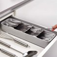 thumbnail image 4 of Kitchen Drawer Organizer Tray for Cutlery Silverware Spoon Forks Storage Gray - axGear, 4 of 6