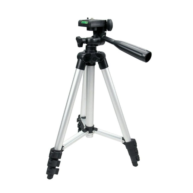 Miangastore Adjustable Height 360 Degree Rotaing Camera Telescopic Tripod Standard 1/4 Inch Quick Release Mount for DSLR Camera IXUS/ LCD Monitor/ Camcorder (Silver)