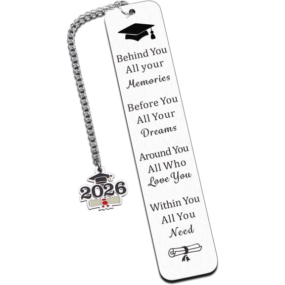 Senior 2026 Graduation Gifts for Her Him - Class of 2026 Gifts Graduation Decoration for College High Middle School Seniors Graduation Bookmark, Senior 2026 Gift for Students Women Men Daughter Son