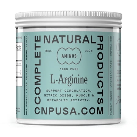 L-Arginine Powder by Complete Natural Products - Unisex Supplement for Circulation Support
