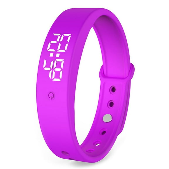 LED Digital Smart Bracelet With Body Temperature Measurement,Time/Date,Vibration Alarm Clock,USB Charged