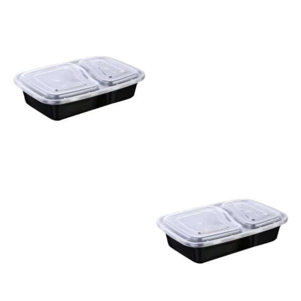 Moyic Fiambrera no tóxica de 20 piezas, juntas a presión y retención de frescura, caja de almacenamiento de alimentos, caja de Negro 800ml 20 piezas con tapa 2Conjunto