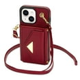 thumbnail image 2 of Mantto Compatible for iPhone 13 Crossbody Wallet Case, Purse Phone Cover with Card Holder Shoulder Strap, Luxury PU Leather Kickstand Shockproof Case for Women Girls - Red, 2 of 6