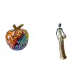 thumbnail image 1 of Escultura de nórdico y figura de mujer tribal africana. Obra de arte coleccionable para decorar mesas, escritorios, armarios, bares, dormitori, 1 of 8