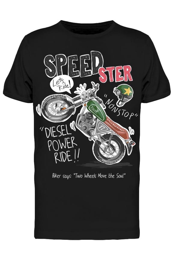 Speedster Slogan T-Shirt Men -Image by Shutterstock, Male Large