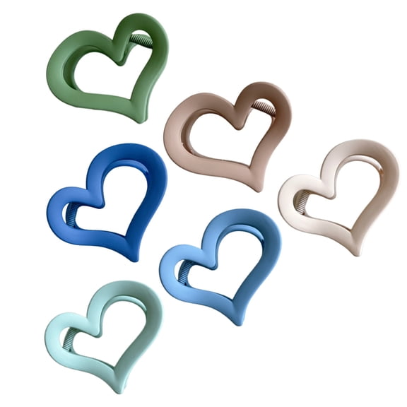 MEIBUTYUP 6 Pcs Hair Clips Set Acrylic Assorted Colors for Women Daily Wear Hair Accessories