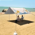 thumbnail image 7 of Portable Beach Tent Sun Shelter With Ground Pegs Water And Wind Resistant Sun Shade Canopy Angle Adjustable Gingham Pattern with Pastel, 7 of 7