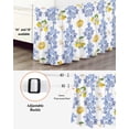 thumbnail image 3 of Summer Lemon Bed Skirt California King Size 18" Drop Retro Flower Leaves Ruffled Wrap Around Bed Skirts Adjustable Elastic Bedskirt Dust Ruffle for California King Size Bed, 3 of 7