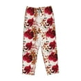 thumbnail image 4 of Naloa Lilies Flowers Print Women’s Ultra-Soft Comfy Pajama Lounge Pants with Pockets & Drawstring, 4 of 8