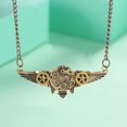 thumbnail image 5 of AYYUFE Steampunk Antique Angle Wings Gears Pendant Long Chain Statement Necklace, 5 of 5