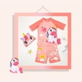 thumbnail image 5 of Toddler Girls Boys Summer Swimwear Sets Short Sleeve O Neck Tops + Cartoon Animal Print Shorts + Hat 1-12 Years, 5 of 6