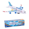 thumbnail image 1 of Juguetes de avión para niños, acción Bump and Go, avión de juguete para niños pequeños con flash LED y sonido para niños y niñas de 3 a 12 años (aviones airbus), 1 of 4
