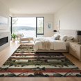 thumbnail image 3 of ODIKA 9'x12' Washable Area Rug Non-Slip, Chair-Friendly Fish Fishing Collage Bass Lure Stripe Stars Stripes Vintage Hunting Refined for Dining Room, Basement, Large Office, 3 of 7