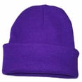 thumbnail image 2 of KDSJSXW Mens Hats And Caps Unisex Slouchy Knitting Beanie Hip Hop Cap Warm Winter Ski Hat Beanie Hat (Purple,One Size), 2 of 2