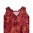 thumbnail image 4 of Moomaya Womens Printed Button Down Midi, Sleeveless Tie-Up Waist Casual Dress, 4 of 9