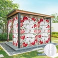 thumbnail image 6 of Outdoor Curtains for Patio Waterproof, Valentines Love Heart Outdoor Privacy Panels Grommet, Eucalyptus Red Love Heart Retro Blackout Outside Curtains for Porch/Cabana 54"x95", 2 Panels, 6 of 8