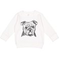 thumbnail image 2 of Inktastic English Bulldog Sketch Portrait Toddler Sweatshirt, 2 of 4
