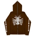 thumbnail image 3 of Sudadera con esternón oscuro europeo y americano para hombre y mujer, sudaderas con capucha góticas para pareja, sudadera de Cremallera larga de talla grande Harajuku 2023, 3 of 5